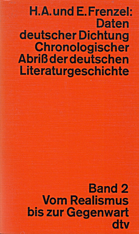 Daten deutscher Dichtung Chronologischer Abriß der deutschen Literaturgeschichte Vom Biedermeier bis zur Gegenwart