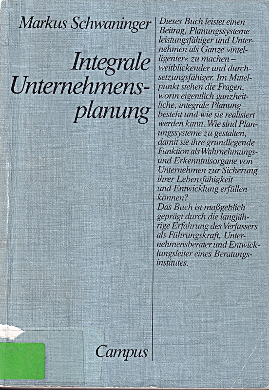Integrale Unternehmensplanung
