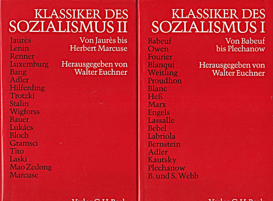 Klassiker des Sozialismus  in 2 Bdn.  Bd.1  Von Gracchus Babeuf bis Georgi Walentinowitsch Plechanow