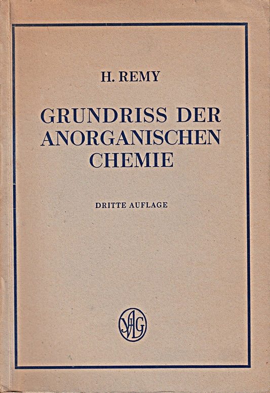 Grundriss der anorganischen Chemie  guter Zustand