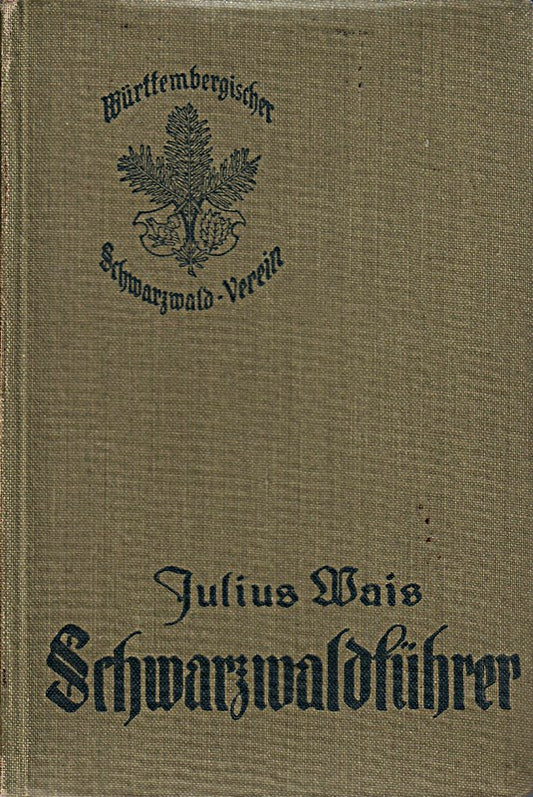 WAIS J.  Schwarzwald-Führer. M. 9 meist farb. Ktn. Stgt.  Bonz  1909. Kl.-8°. 24