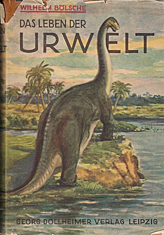 Das Leben der Urwelt. Aus den Tagen der großen Saurier Mit 141 Abbildungen im Text  32 einfarbigen und 8 mehrfarbigen Kunstdrucktafeln von Hugo Wolff-Maage. Erstausgabe.