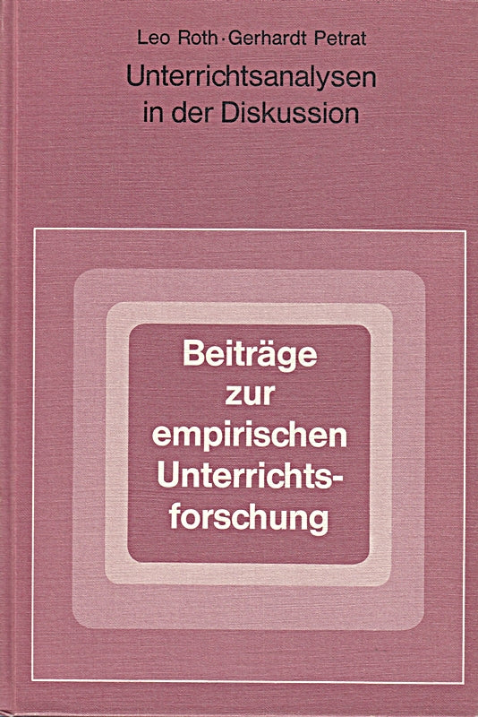 Unterrichtsanalysen in der Diskussion.