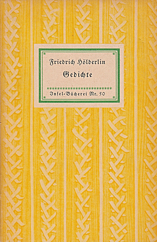 Gedichte von Friedrich Hölderlin   Insel - Bücherei Nr. 50