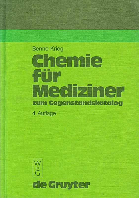 Chemie für Mediziner: Zum Gegenstandskatalog