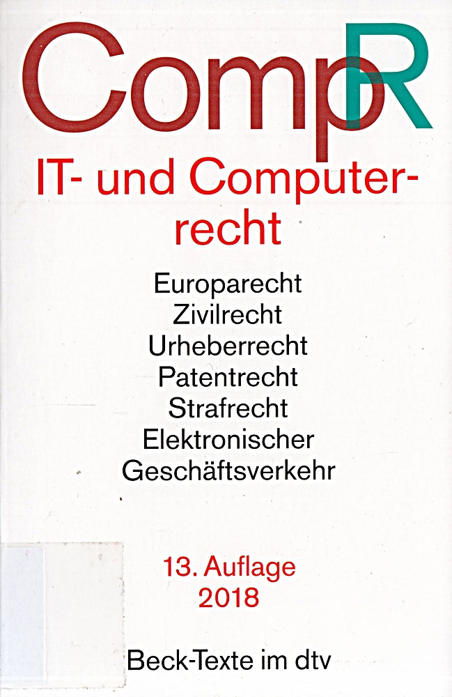 Computerrecht. Textausgabe mit Sachregister