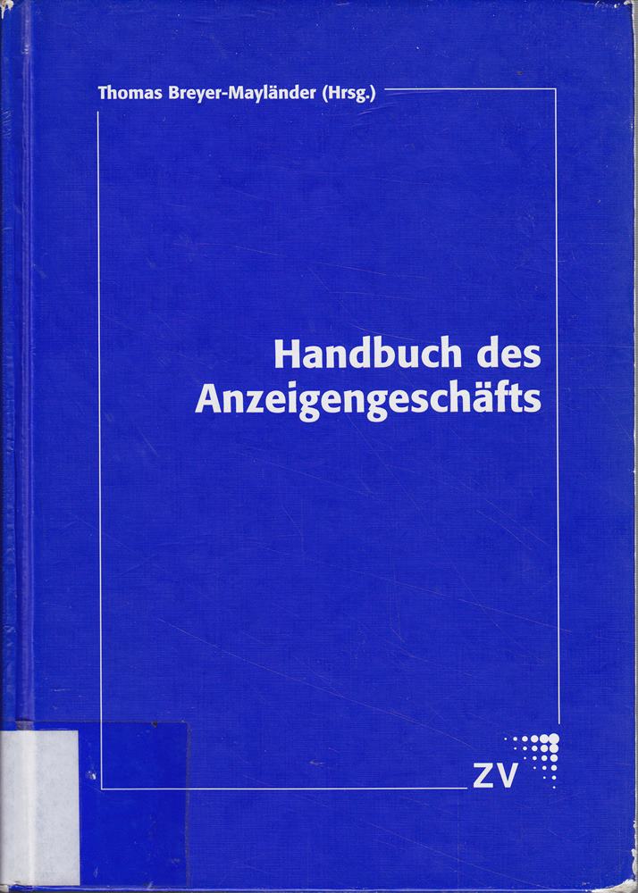 Handbuch des Anzeigengeschäfts