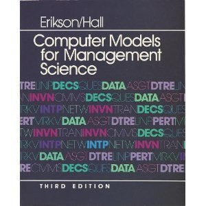 Computer Models for Management Science: IBM Compatible/Book and Disk