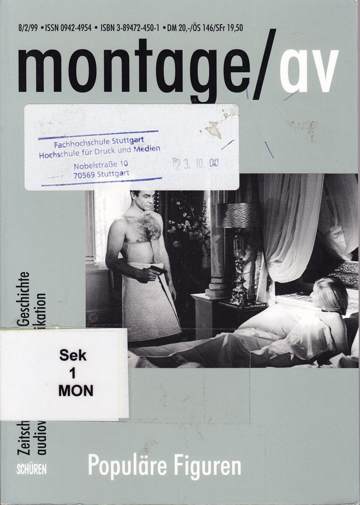 Montage/av 8/2/1999 - Zeitschrift für Theorie & Geschichte audiovisueller Kommunikation .