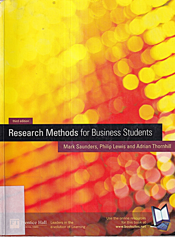 Research Methods for Business Students (3rd Edition) by Mark N.K. Saunders Philip Lewis Adrian Thornhill(2004-01-08)