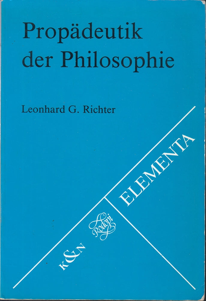 Propädeutik der pPhilosophie