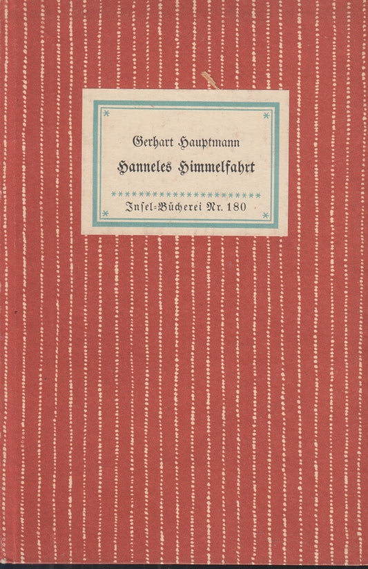 hanneles himmelfahrt. traumdichtung in zwei akten. insel-bücherei nr. ib 180
