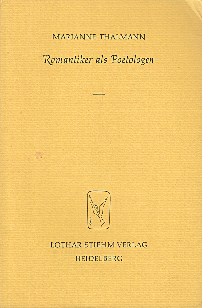 Romantiker als Poetologen.