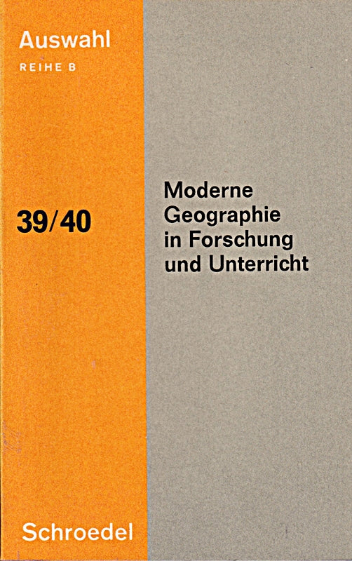 Moderne Geographie in Forschung und Unterricht