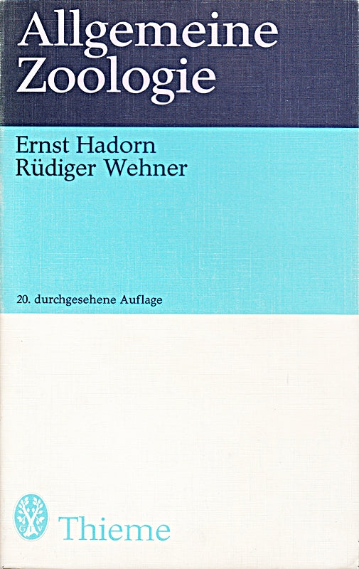Allgemeine Zoologie. Begründet von Alfred Kühn
