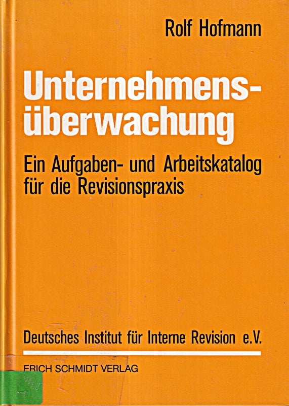 Unternehmensüberwachung: Ein Aufgaben- und Arbeitskatalog für die Revisionspraxis