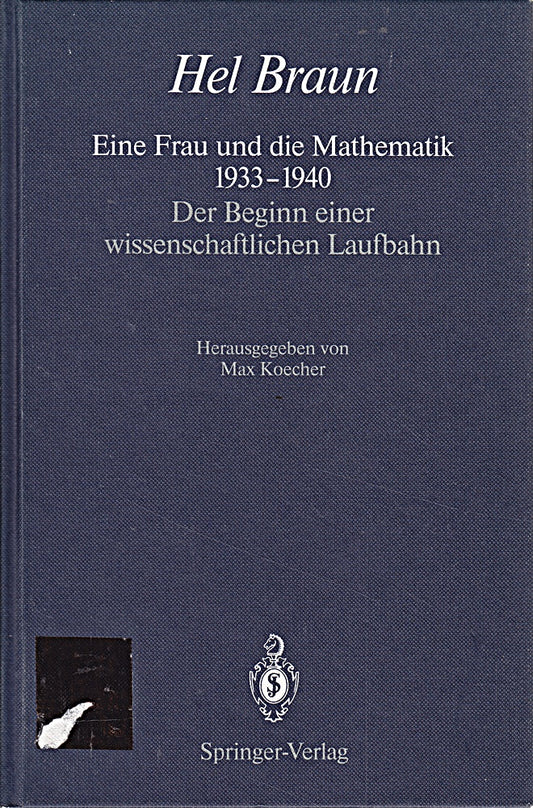 Eine Frau und die Mathematik 1933?1940: Der Beginn einer wissenschaftlichen Laufbahn