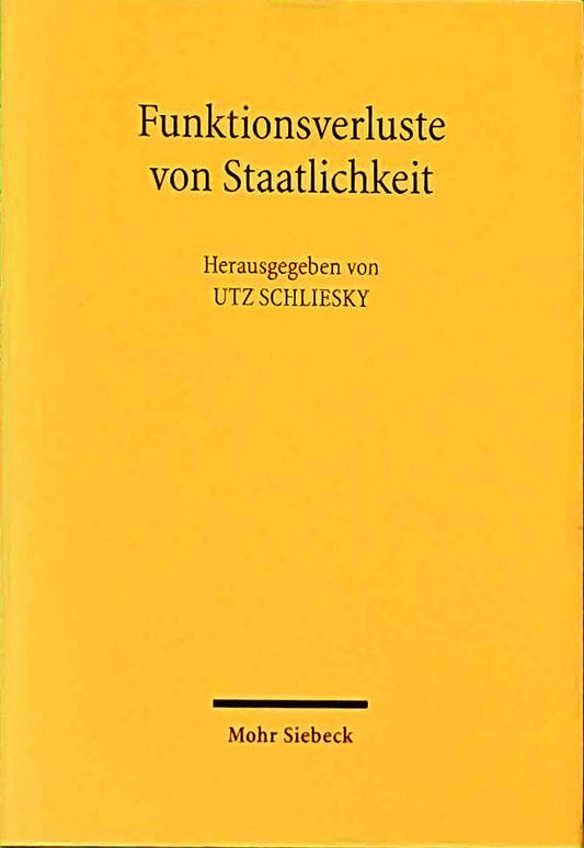 Funktionsverluste von Staatlichkeit