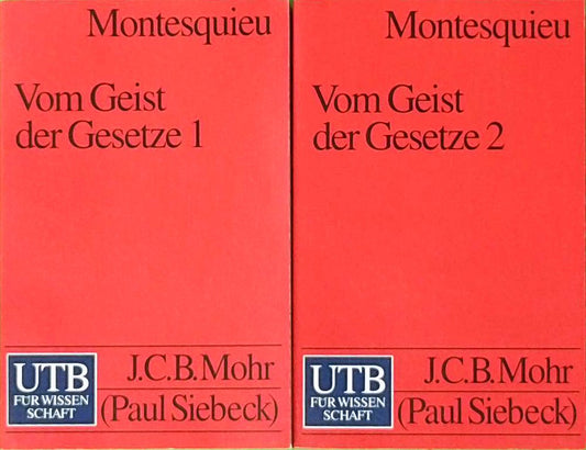 Vom Geist der Gesetze 1 + 2 (2 Bände)