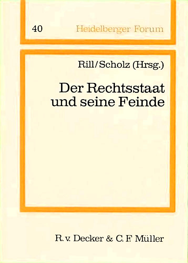 Der Rechtsstaat und seine Feinde: Tagung der Akademie für Politik und Zeitgeschehen der Hanns-Seidel-Stiftung