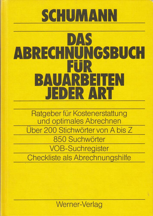 Das Abrechnungsbuch für Bauarbeiten jeder Art