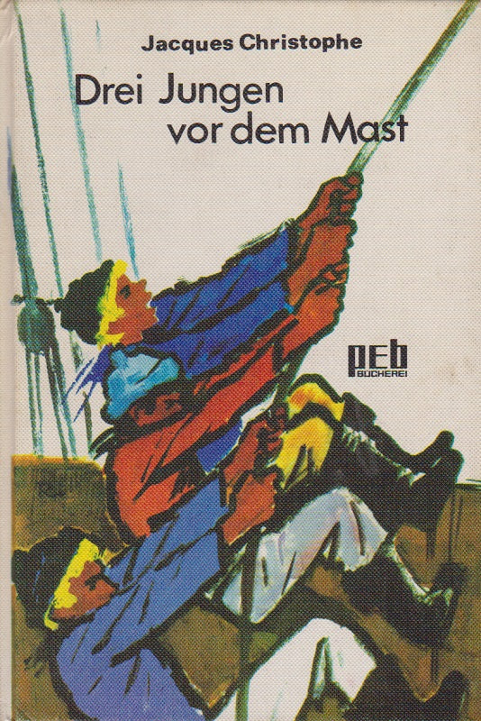 Drei Jungen vor dem Mast