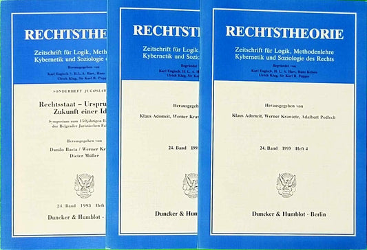 Rechtstheorie - 24. Band - 1993 - 3 Hefte