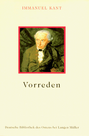 Vorreden (1781-1797) (Deutsche Bibliothek des Ostens)