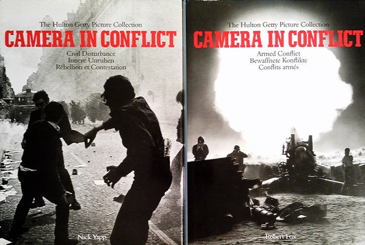 Camera in conflict . 2 Bände: Armed Conflict (Bewaffnete Konflilkte  Conflits armes) - Civil Disturbance (Innere Unruhen  Rebellion et Contestation) -