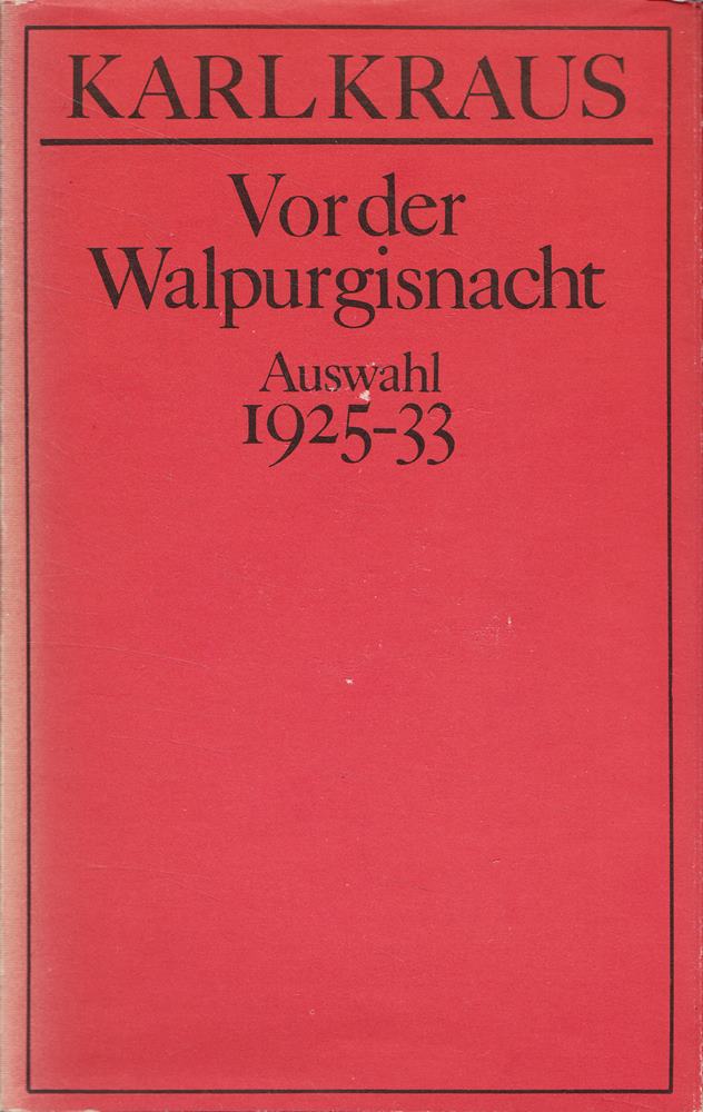 Vor der Walpurgisnacht - Auswahl 1925-33