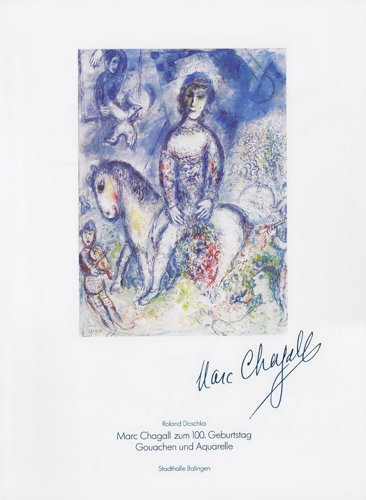 Marc Chagall zum 100. Geburtstag Gouachen und Aquarelle. Stadthalle Balingen