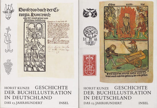 Geschichte der Buchillustration in Deutschland. Das 15. Jahrhundert (in 2 Bänden: Text- und Bildband).