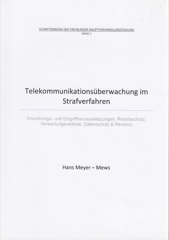Telekommunikationsüberwachung im Strafverfahren