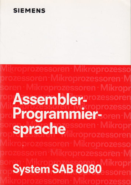 Assembler-Programmiersprache - System SAB 8080