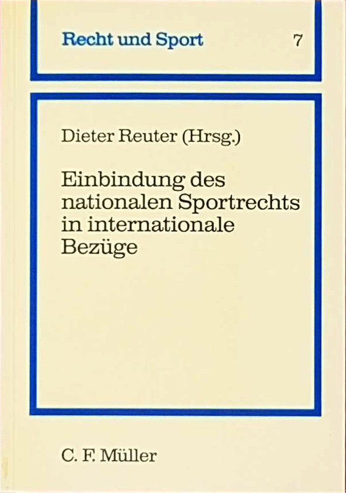 Einbindung des nationalen Sportrechts in internationale Bezüge