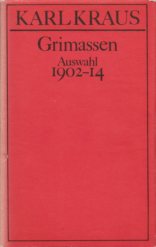 Grimassen Auswahl 1902-14  Band 1 Ausgewählte Werke