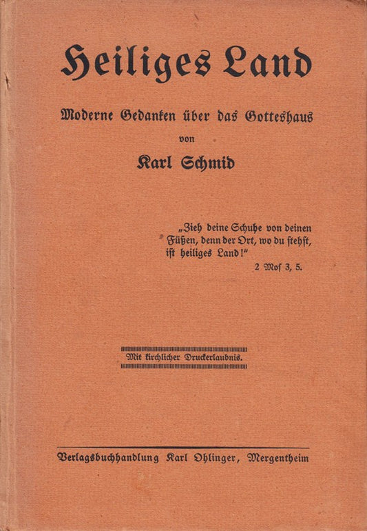 Heiliges Land - Moderne Gedanken über das Gotteshaus