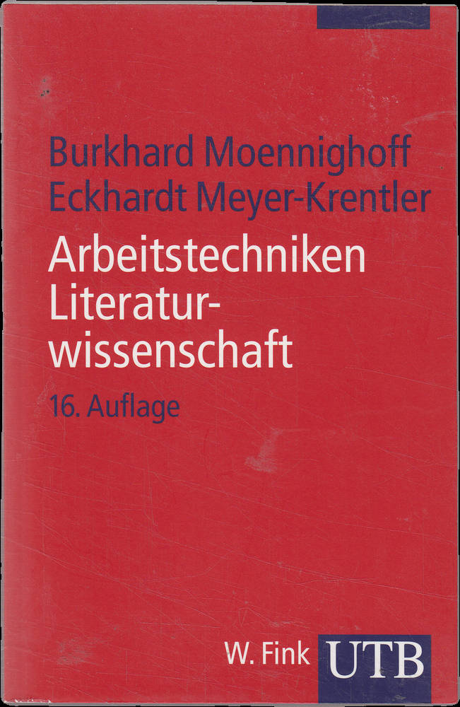 Arbeitstechniken Literaturwissenschaft