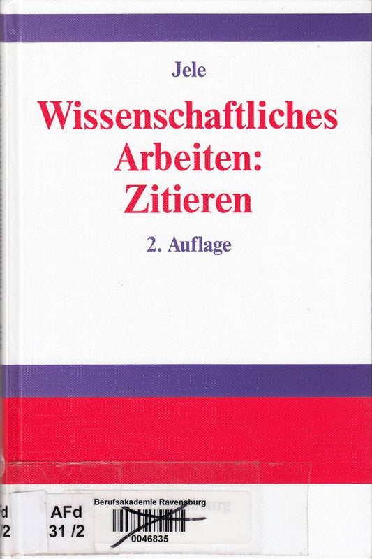 Wissenschaftliches Arbeiten: Zitieren