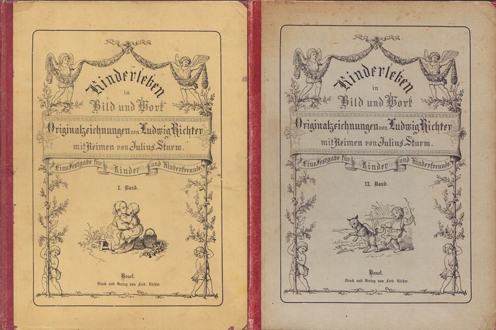 Kinderleben in Bild und Wort - Originalzeichnungen von Ludwig Richter mit Reimen von Julius Stein