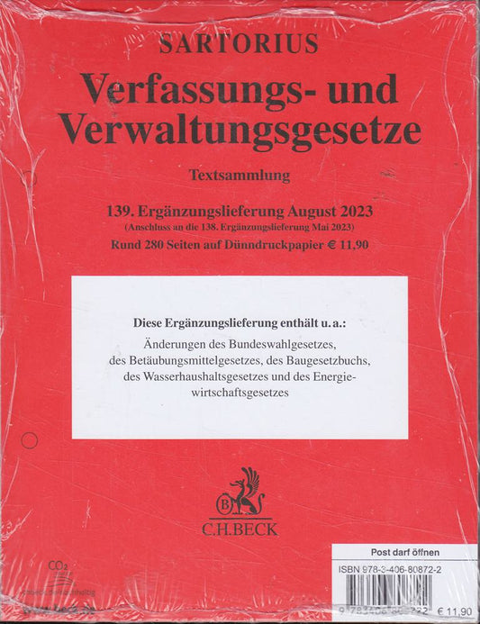 Verfassungs- und Verwaltungsgesetze 139. Ergänzungslieferung: Rechtsstand: 7. August 2023