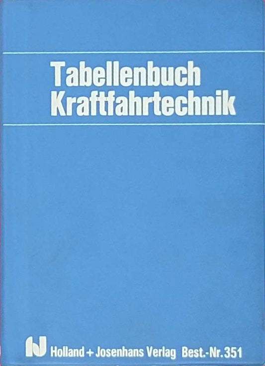 Tabellenbuch Kraftfahrtechnik