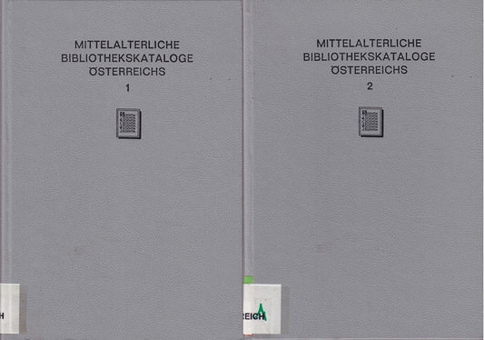 Mittelalterliche Bibliothekskataloge Österreichs Band 1+2