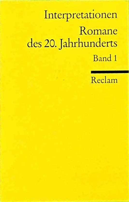 Interpretationen: Romane des 20. Jahrhunderts / Interpretationen: Romane des 20. Jahrhunderts (Reclams Universal-Bibliothek)