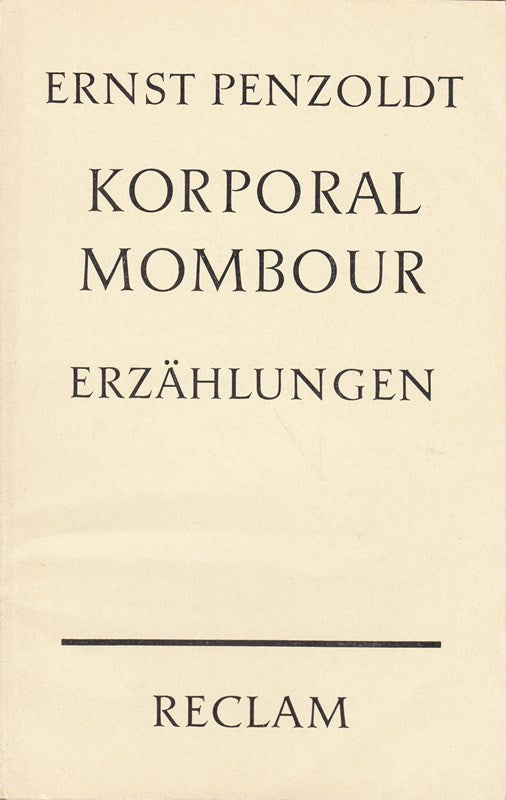 Korporal Mombour. Erzählung