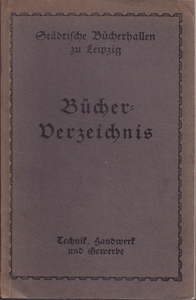 Bücherverzeichnis - Technik  Handwerk und Gewerbe