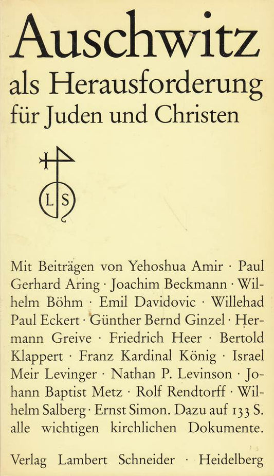 Tachless: Zur Sache  Band 1: Auschwitz als Herausforderung für Juden und Christen Lambert Schneider Taschenbücher