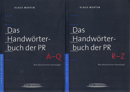 'Das Handwörterbuch der PR' Mit aktualisierter Homepage.