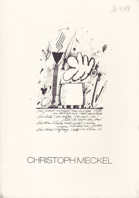 Christoph Meckel. Begleitheft zur Ausstellung der Stadt- und Universitätsbibliothek Frankfurt am Main  2. bis 30. November 1988