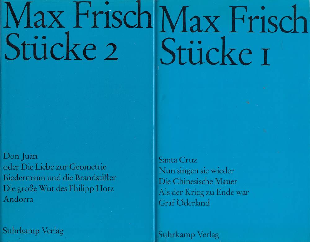 Max Frisch Stücke 1 und 2 in 2 Bänden.